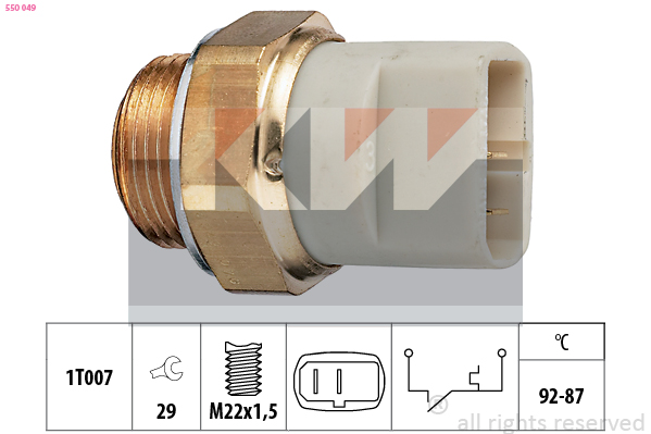 KW Ventilátor kapcsoló 550049_KW